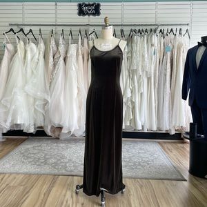 Olive Green Velvet Dress